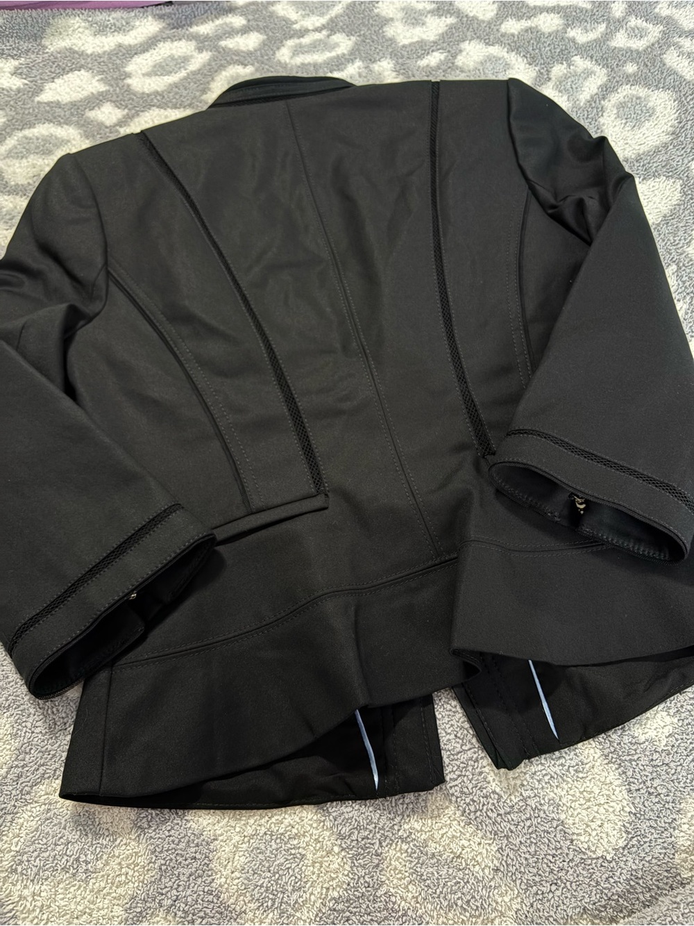 WHBM Perfect Form Blazer Jacket Black Zip Front Peplum 6 - Picture 15 of 15